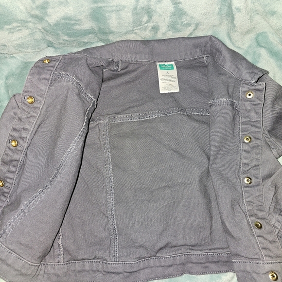 Gray Jacket with Floral Unicorn Patch - Picture 8 of 8